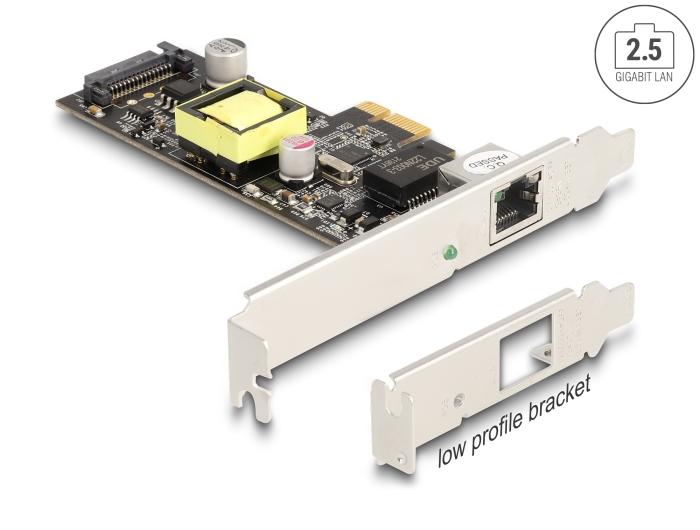 Delock PCI Express x1 kaart met 1 x 2,5 Gigabit LAN PoE+ i225