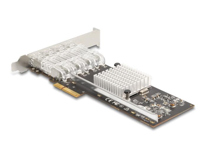 Delock PCI Express x4 kaart met 4 x SFP slot Gigabit LAN i350