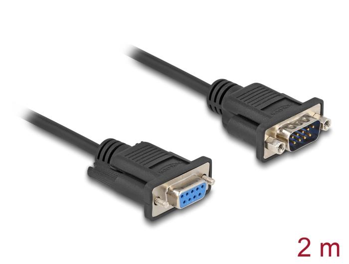 Delock Seriële Kabel RS-232 D-Sub9 Stekker naar Aansluiting met smalle Stekker