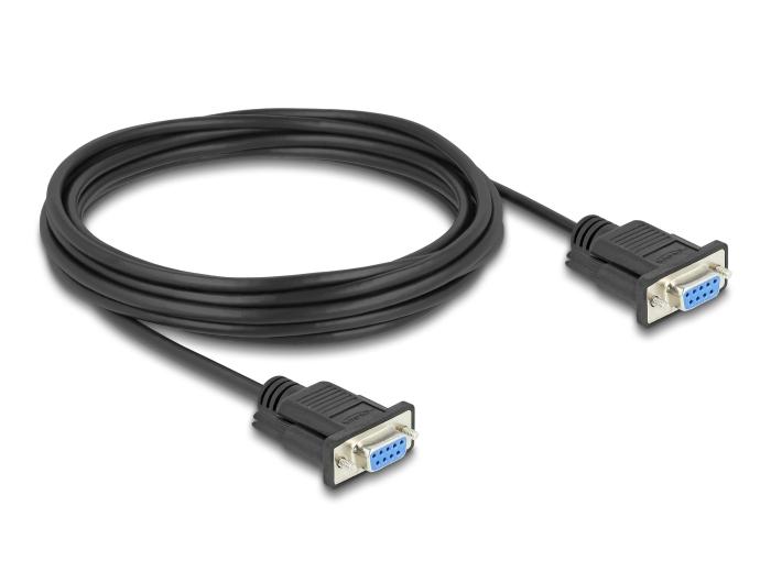 Delock Seriële Kabel RS-232 D-Sub9 Male naar Male met smal stekkerhuis