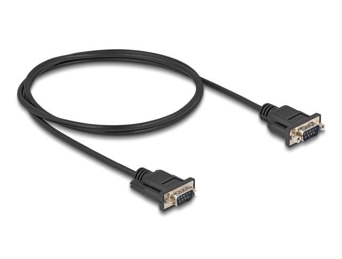 Delock Seriële kabel RS-232 D-Sub9 Stekker naar Stekker met smalle stekker