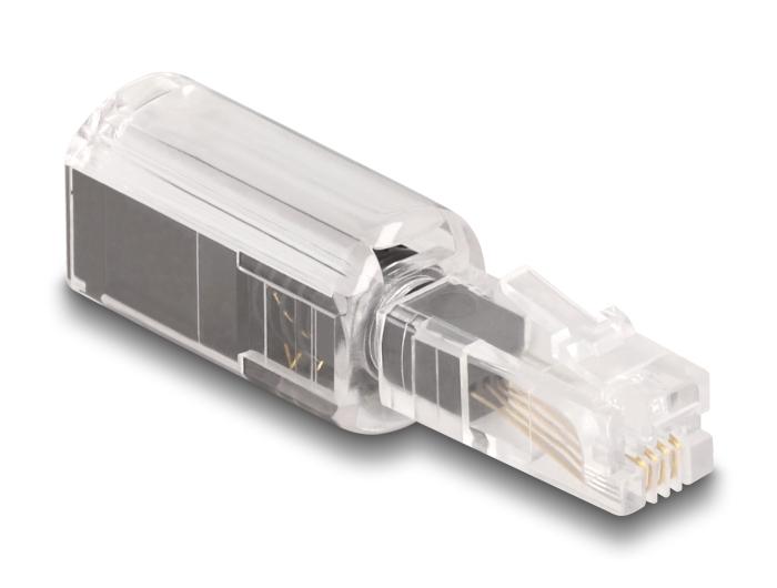 Delock Telefoonkabel-draaiknoop adapter RJ10 stekker naar RJ10 connector Adapter