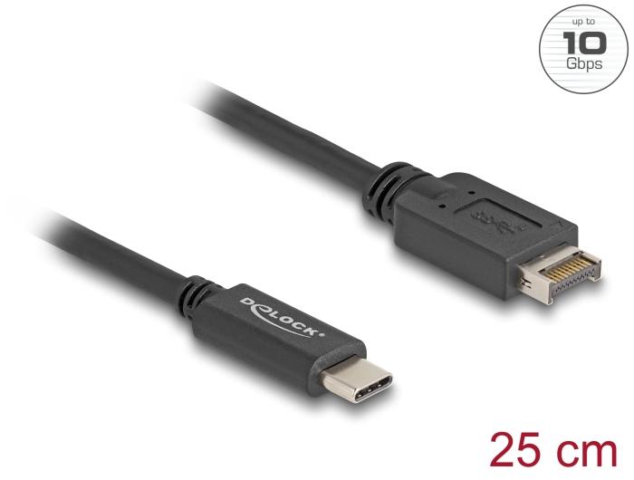 Delock USB 10 Gbps Kabel USB Type-E Key A 20-pins Stekker naar USB Type-C™ Stekker