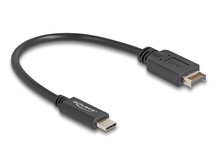 Delock USB 10 Gbps Kabel USB Type-E Key A 20-pins Stekker naar USB Type-C™ Stekker