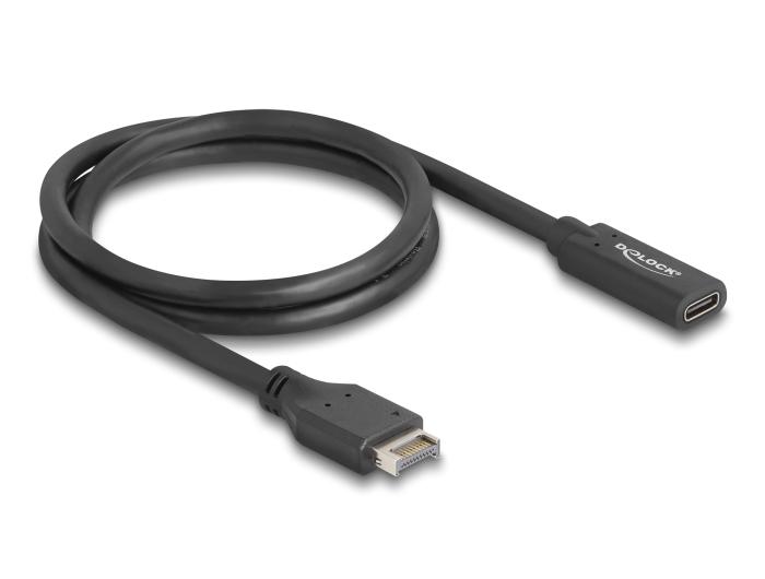 Delock USB 10 Gbps Kabel Type-E Key A 20-pins Stekker naar USB Type-C™ Aansluiting