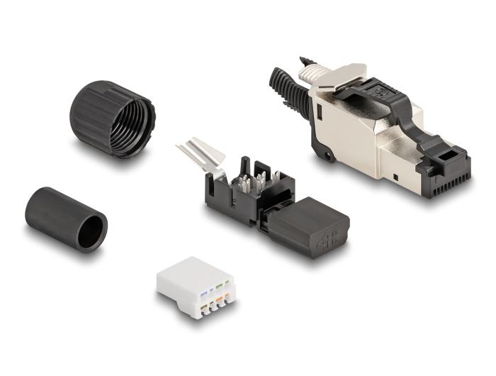Delock RJ45 Stekker veldconfektioneerbaar Cat.6A