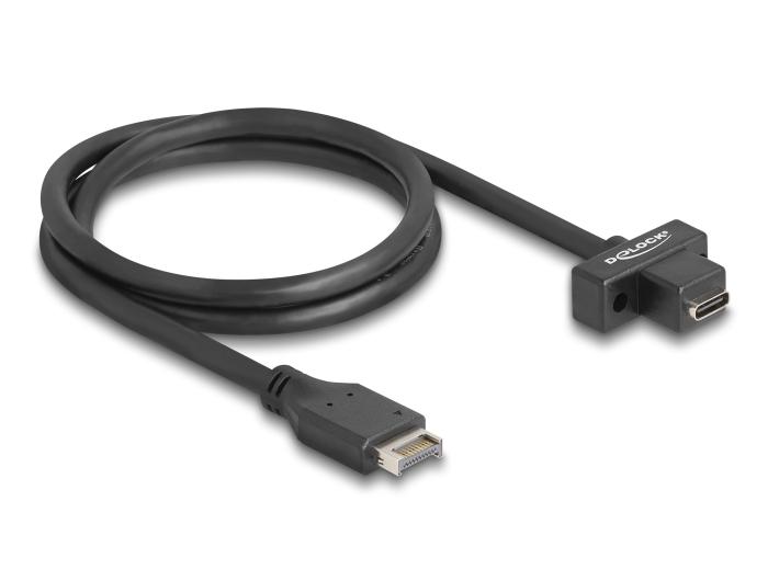 Delock USB 10 Gbps Kabel Type-E Key A 20-pins Stekker naar USB Type-C™ Socket
