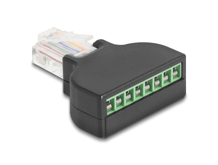 Delock RJ45 Stekker naar Terminalblok met schroevendraaier Cat.5e