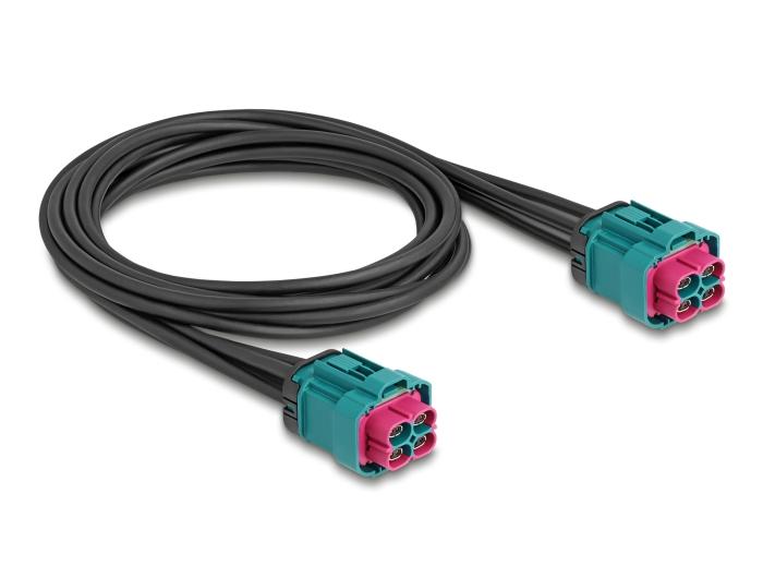 Delock Kabel HDMTD Z Quad Stekker naar HDMTD Z Quad Stekker 1 m IP67 Beschermingsklasse