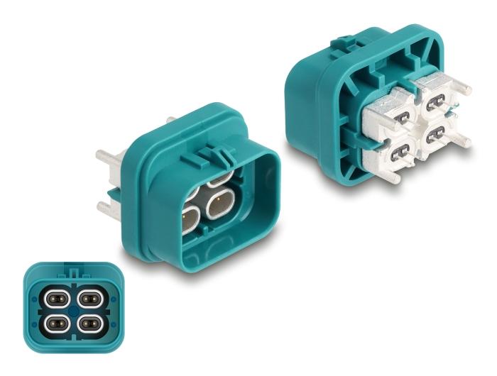 Delock HDMTD Quad-stekker voor printplaat beschermingsklasse IP67 / IP69K