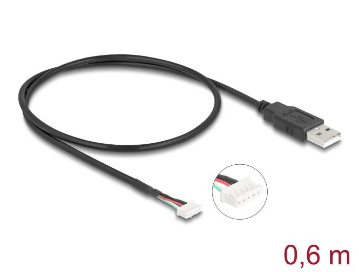 Delock USB 2.0 aansluitkabel voor 5-pins cameramodules 0,6 m