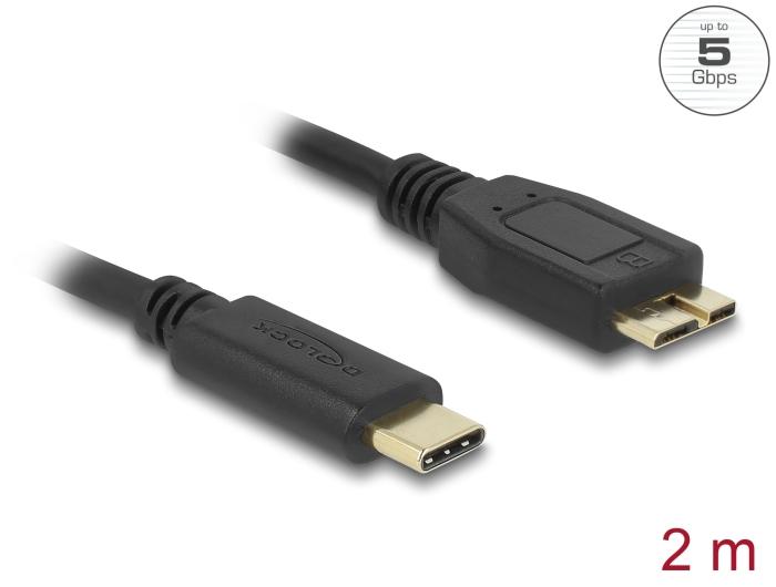 Delock USB 5 Gbps Kabel USB Type-C™ Stekker naar USB Type Micro-B Stekker 2