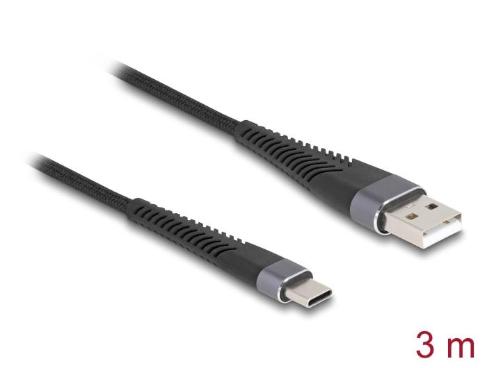 Delock USB 2.0 Kabel USB Type-A Stekker naar USB Type-C™ Stekker met verlengd