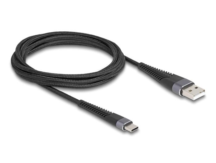 Delock USB 2.0 Kabel USB Type-A Stekker naar USB Type-C™ Stekker met verlengd