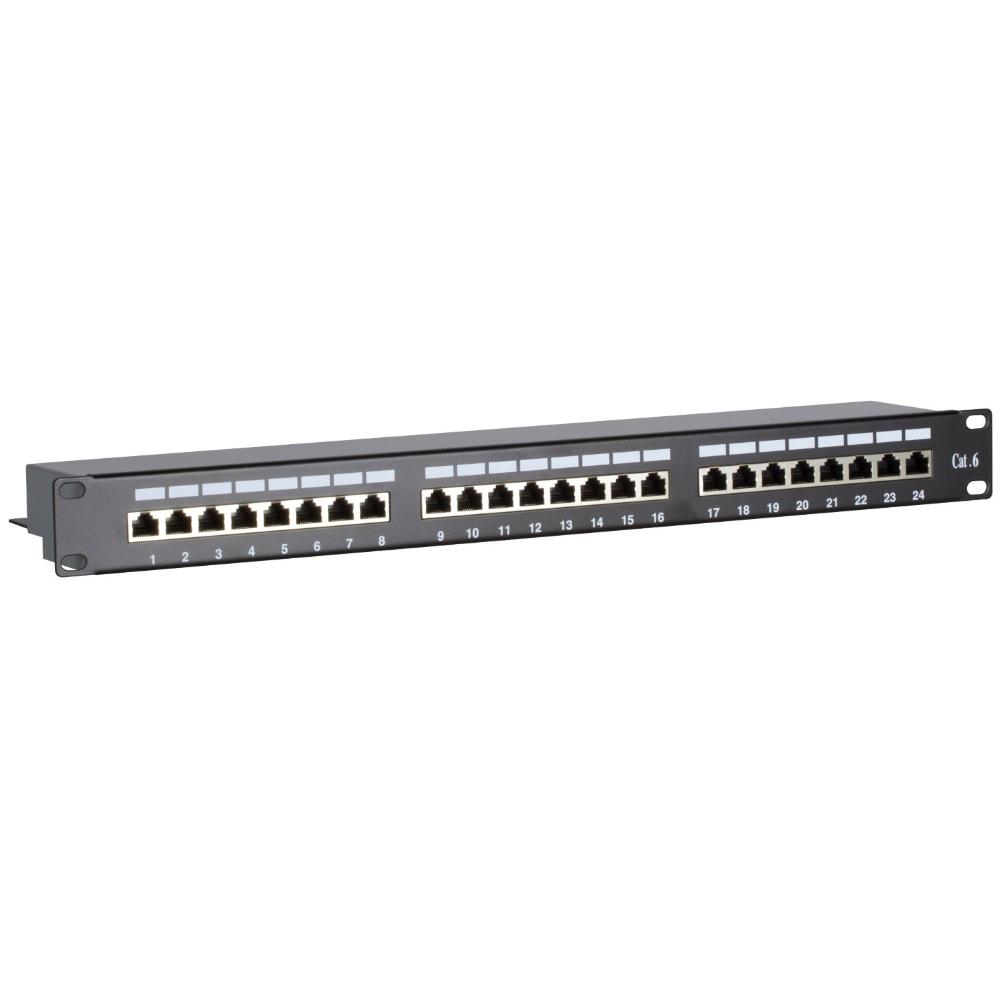 1U 24-poorts patchpaneel Cat 6 FTP 483 mm x 113 mm x 44 mm (BxDxH) 19 inch Patchkast Serverkast Datakast