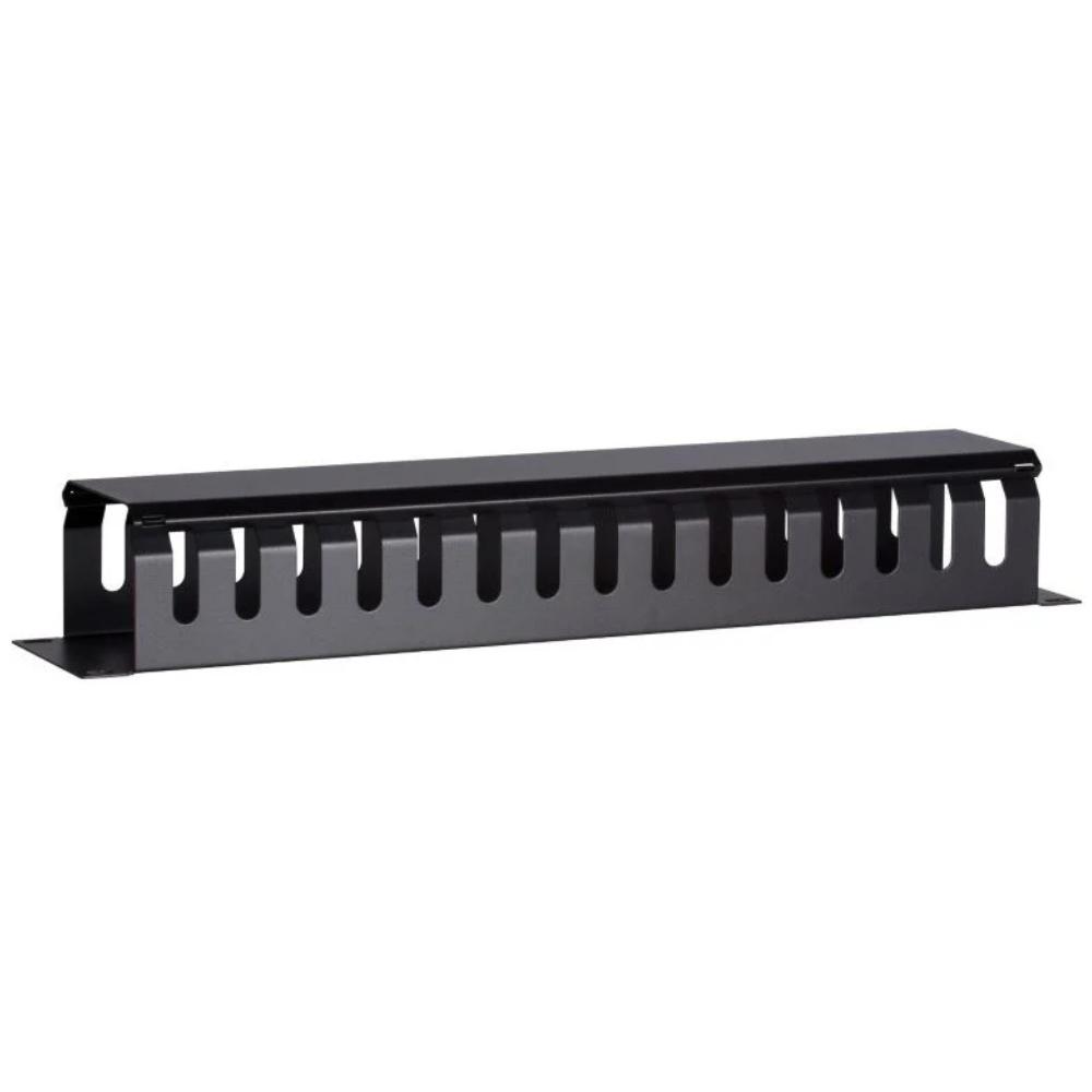 2U Kabelgoot met afdekplaat 19 Inch 483x75x89 mm (BxDxH) Patchkast Wandkast Datakast