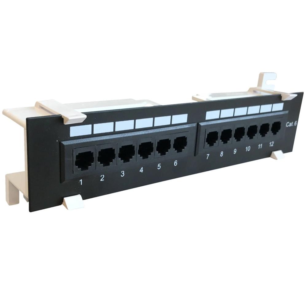 1U Wallmount 12-poorts patchpaneel Cat 6 UTP Patchkast Serverkast Datakast