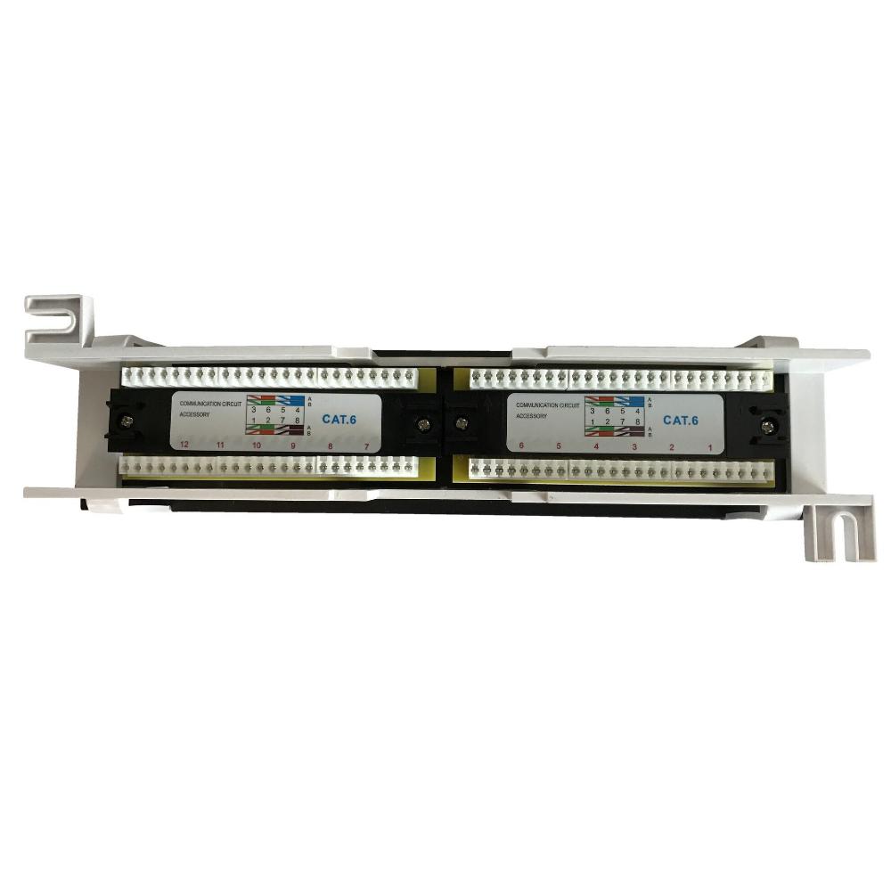 1U Wallmount 12-poorts patchpaneel Cat 6 UTP Patchkast Serverkast Datakast