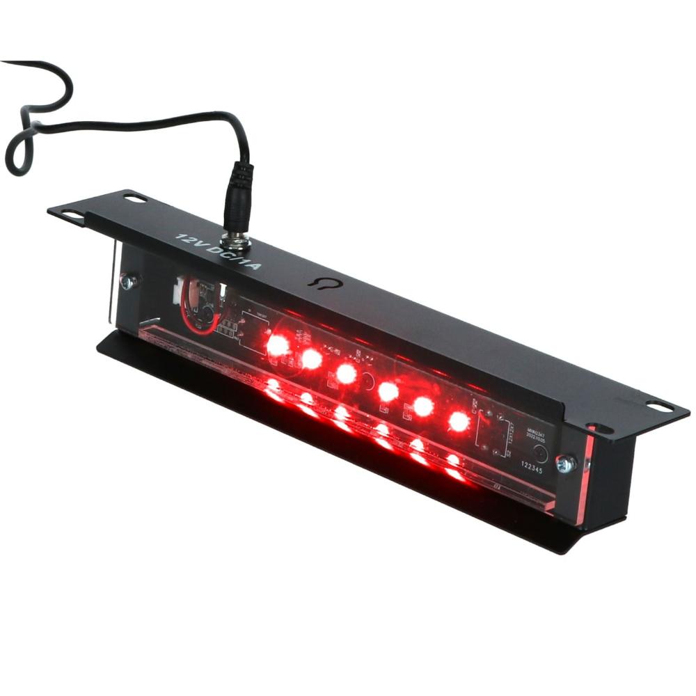 1U LED-lampen Multicolor 10 Inch 12 volt Patchkast Rackkast Datakast