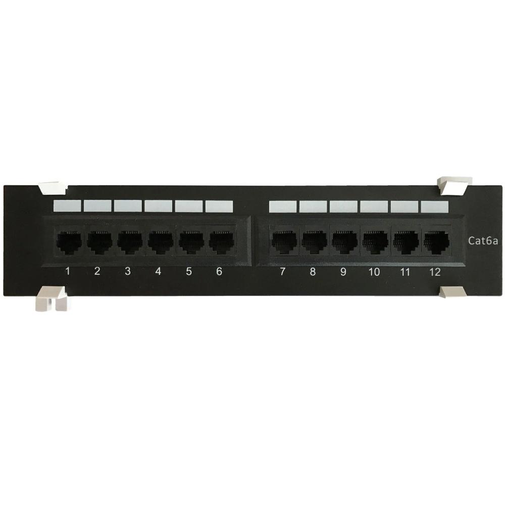 1U Wallmount 12-poorts patchpaneel Cat 6a UTP Patchkast Serverkast Datakast