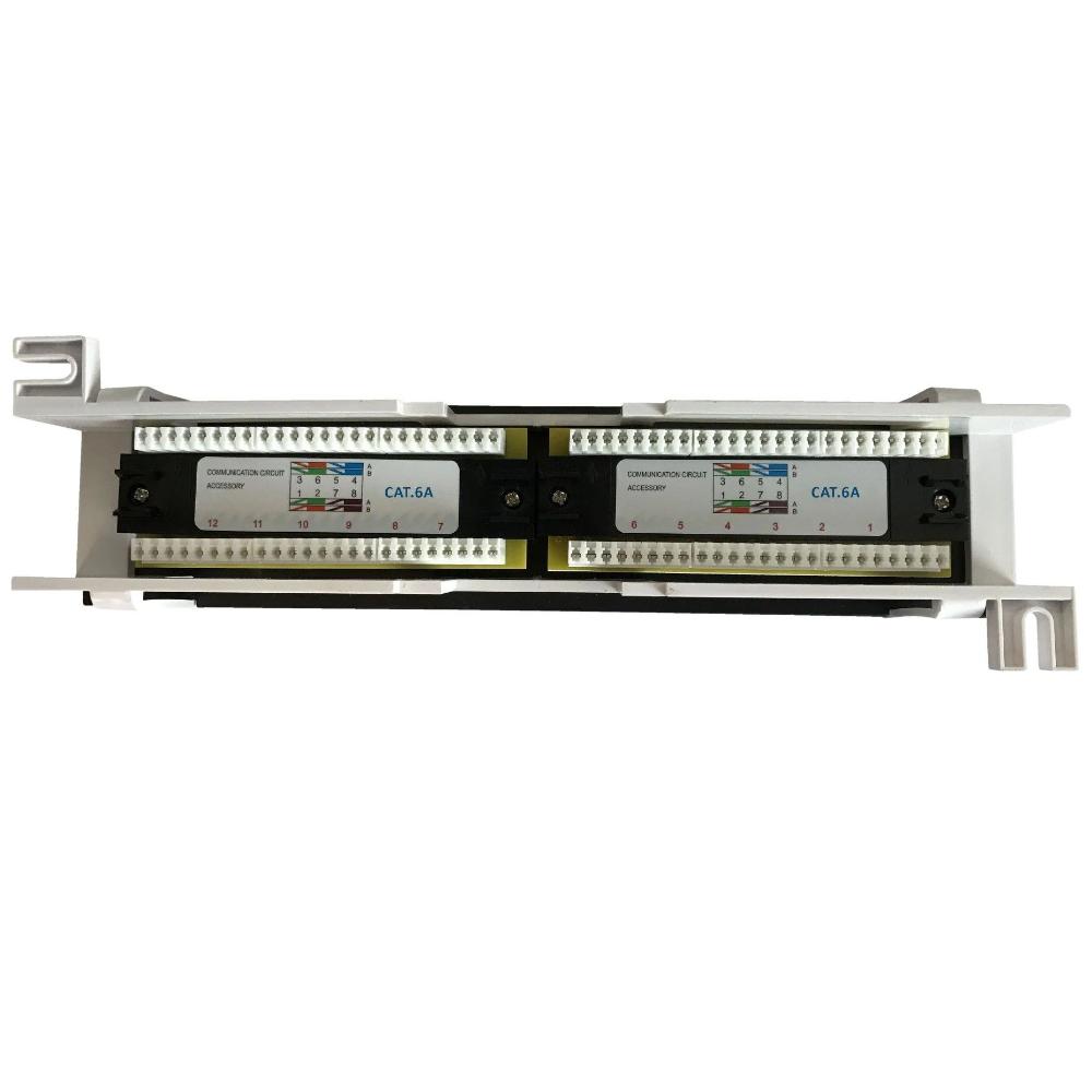1U Wallmount 12-poorts patchpaneel Cat 6a UTP Patchkast Serverkast Datakast