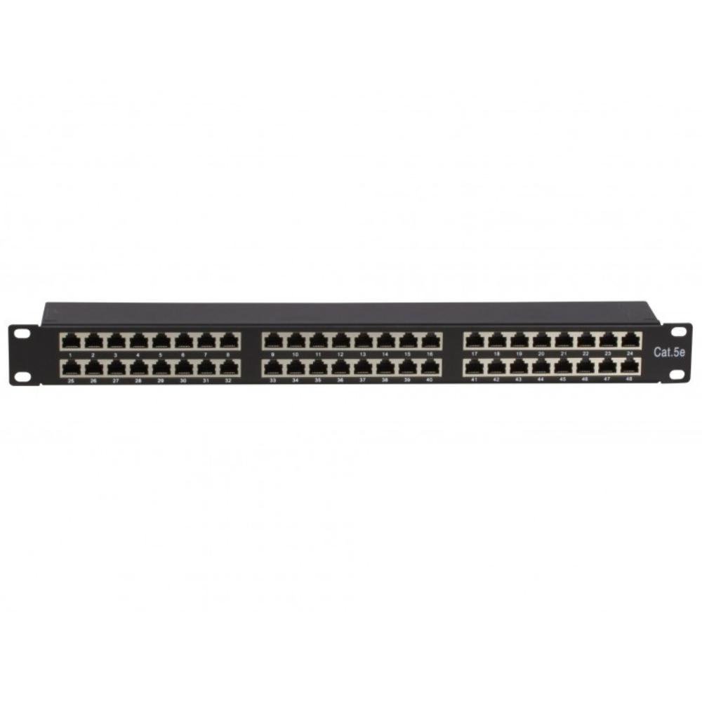 1U 48-poorts patchpaneel Cat 5e FTP 483 mm x 103 mm x 44 mm (BxDxH) 19 inch Patchkast Serverkast Datakast