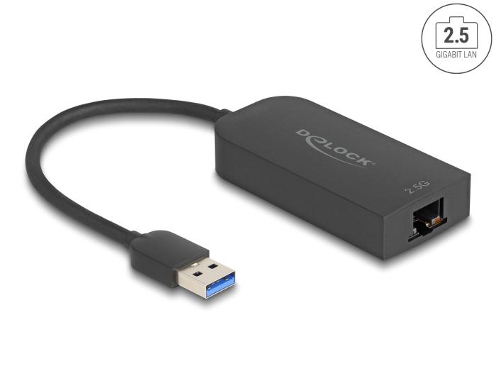 Delock USB type-A adapter naar 2,5 Gigabit LAN