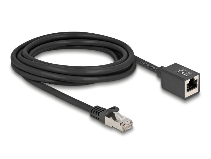 Delock Netwerkverlengkabel RJ45 Stekker naar RJ45 Aansluiting Cat.6A S/F