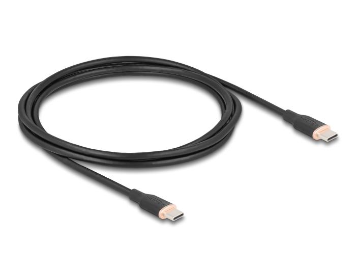 Delock USB 2.0 Kabel USB Type-C™ Stekker naar Stekker PD 3.0 60 W 2,5 m sc