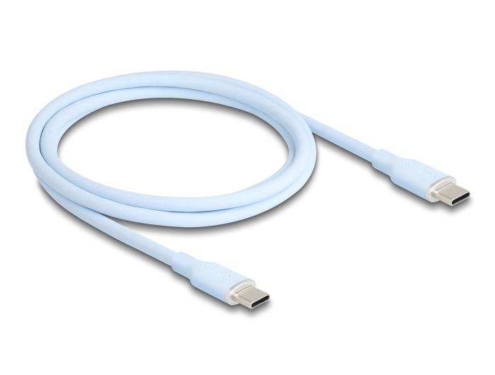 Delock USB 2.0 Kabel USB Type-C™ Stekker op Stekker PD 3.0 60 W 1 m blauw