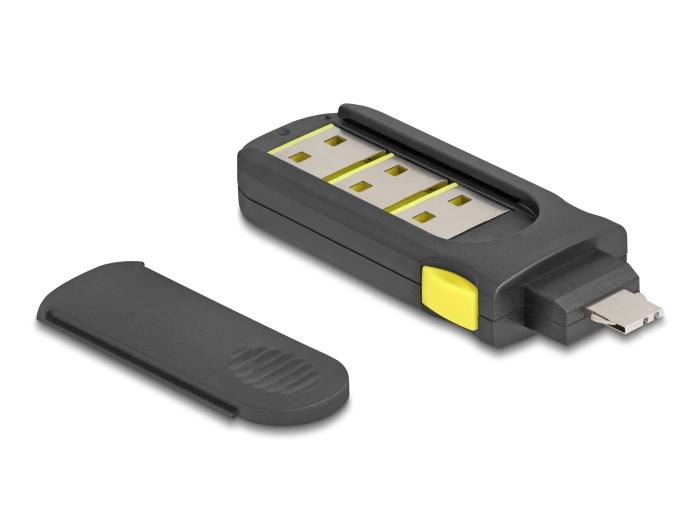 Delock USB Port Blocker Set voor USB type-A poort 4 stuks + ontgrendelgereedschap