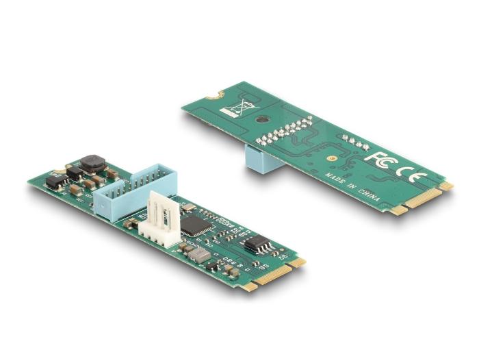 Delock Converter M.2 Key B+M Stekker naar 2 x USB 5 Gbps Type-A Aansluiting met 50 cm