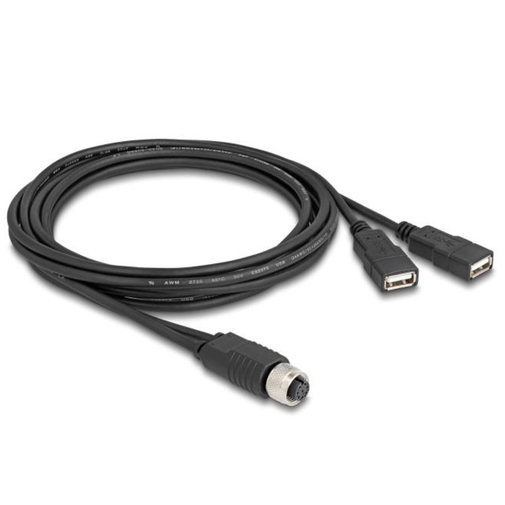 M12 Y-kabel - Delock
