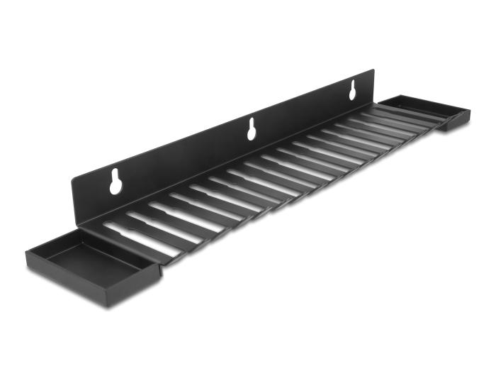 Delock Kabelbevestiging 401 x 71 mm voor wandmontage met twee opbergvakken