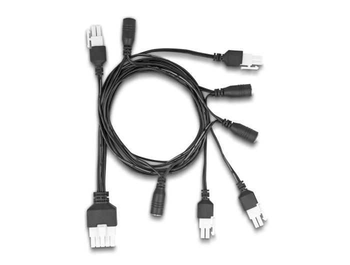 Delock Kabel Mini-Fit 4,2 mm 10-pins stekker naar 4 x DC 5,5 x 2,5 mm bus