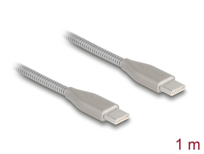 Delock USB-C™ Kabel met metalen behuizing USB Type-C™ Stekker naar Stekker PD