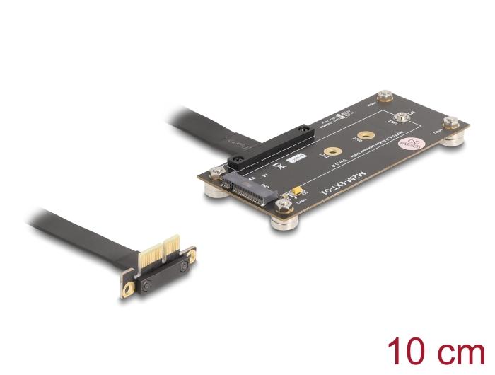 Delock Adapter PCIe 3.0 x1 Stekker 90 gehoekte naar M.2 Key M Aansluiting met