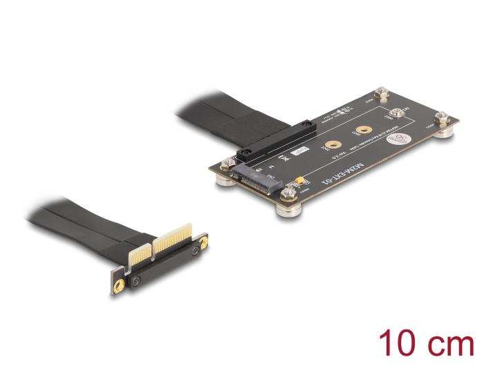 Delock Adapter PCIe 3.0 x4 Stekker 90 gehoekte naar M.2 Key M Aansluiting met