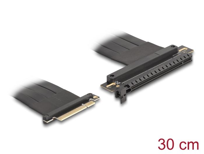 Delock Riserkaart PCI Express 3.0 x8 Stekker naar x16 Slot met Kabel 30 cm