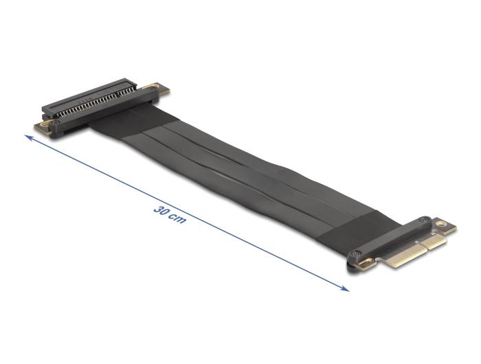 Delock Riserkaart PCI Express 3.0 x4 Stekker naar x8 Slot met Kabel 30 cm