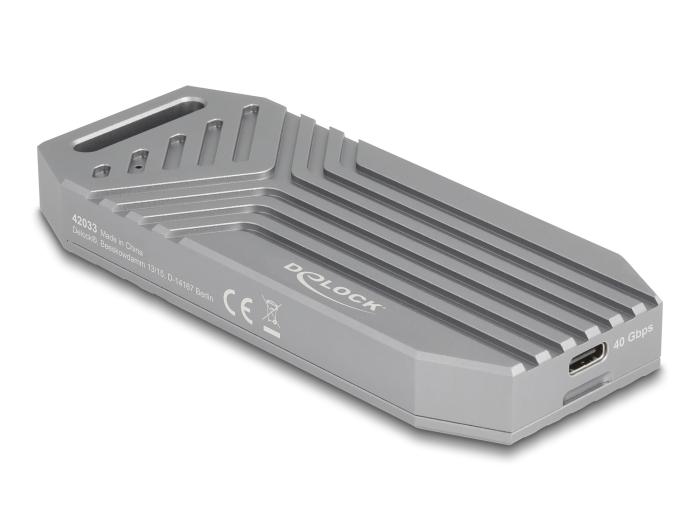 Delock M.2 NVMe SSD behuizing USB 40 Gbps – gereedschapsloos