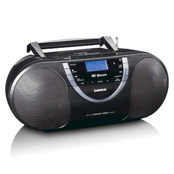 Draagbare DAB+ en FM-radio met CD-cassette en Bluetooth Zwart - Lenco