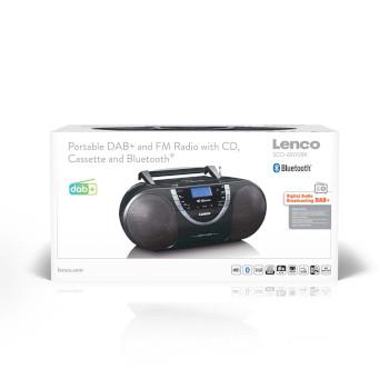 Draagbare DAB+ en FM-radio met CD-cassette en Bluetooth Zwart - Lenco