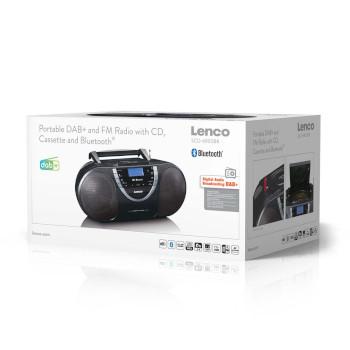 Draagbare DAB+ en FM-radio met CD-cassette en Bluetooth Zwart - Lenco