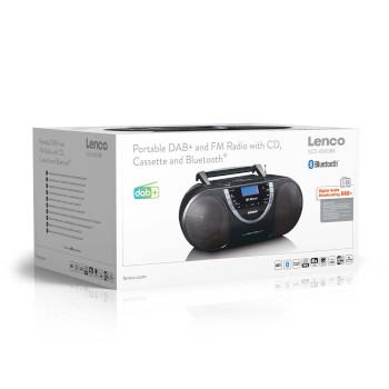 Draagbare DAB+ en FM-radio met CD-cassette en Bluetooth Zwart - Lenco
