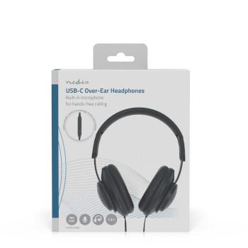 Bedrade Over-ear Koptelefoon Kabellengte: 1.20 m Volumebediening - Nedis