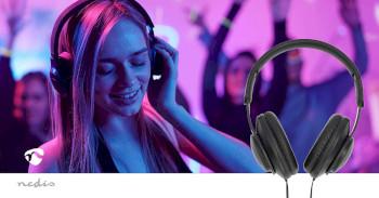 Bedrade Over-ear Koptelefoon Kabellengte: 1.20 m Volumebediening - Nedis