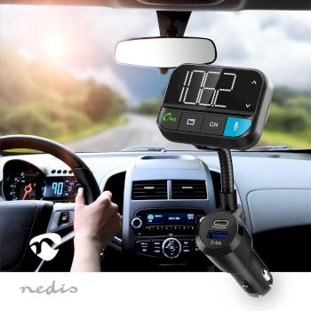 FM-Audiotransmitter voor Auto Zwanenhals Handsfree bellen 2  - Nedis
