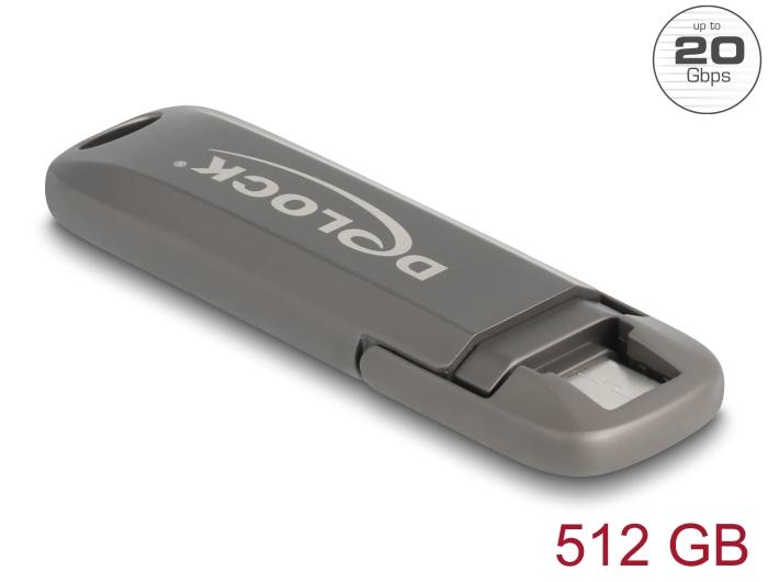 Delock USB 20 Gbps USB-C™ Speicherstick 512 GB, leessnelheid 1980