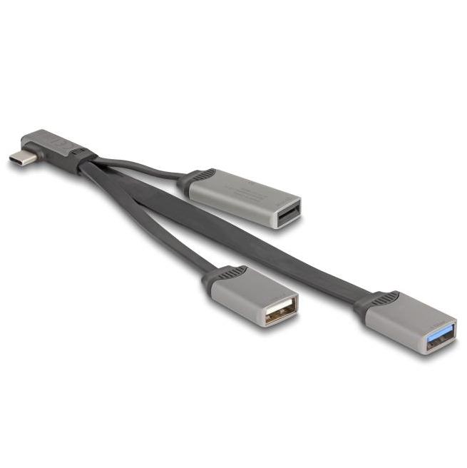 USB C naar A + C kabelhub - 2 poorten